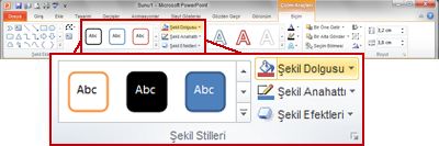 powerpoint biçim menüsü ile ilgili görsel sonucu