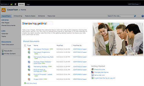 SharePoint 2010 ana sayfaları