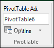PivotTable Araçları > Çözümle > PivotTable Adı kutusundan PivotTable'ı yeniden adlandırma