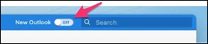 Yeni Mac için Outlook iki durumlu düğmesi