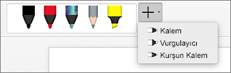 Mac için Word’de Kalemler