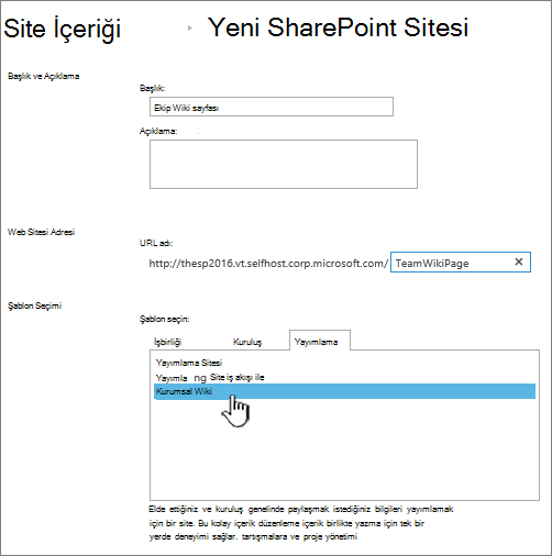 Enterprise Wiki ekleme vurgulanmış