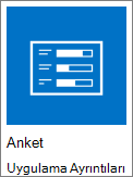 SharePoint ile birlikte gelen anket uygulaması simgesi