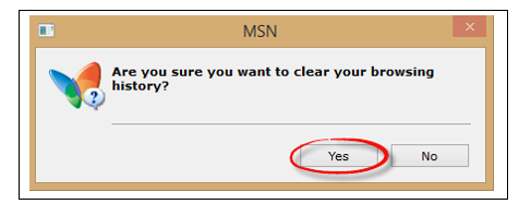 Ви впевнені, що ви хочете, щоб очистити журнал браузера? Так/ні
