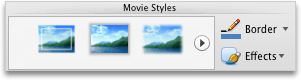 Format Movie tab, Movie Styles group