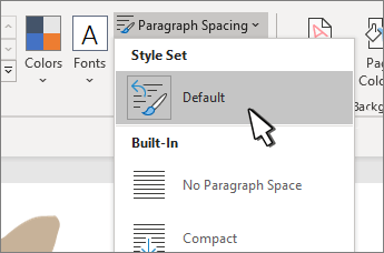 Default under Style set selected