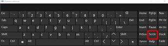 Екранна клавіатура Windows 10 із клавішею Scroll Lock