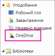 Папка OneDrive у Провіднику Windows
