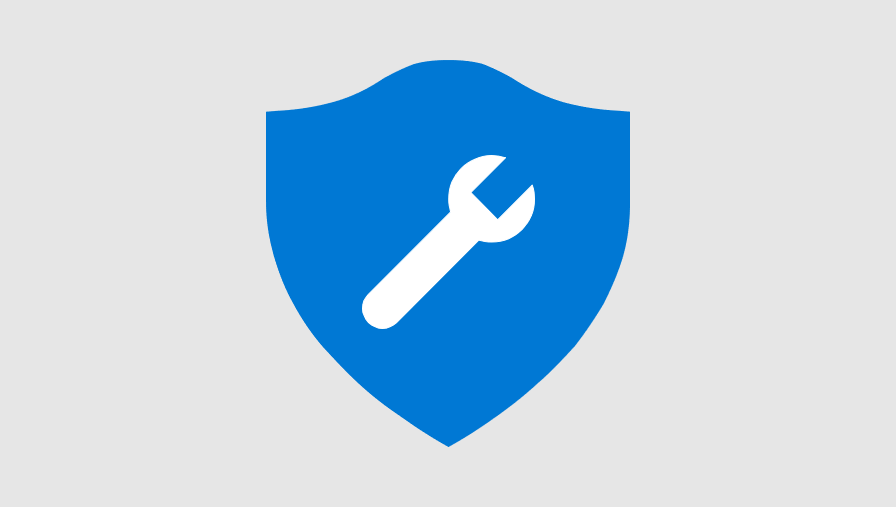 Ілюстрація щита з гайковим ключем на ньому. Він представляє засоби безпеки для повідомлень електронної пошти та спільних файлів.