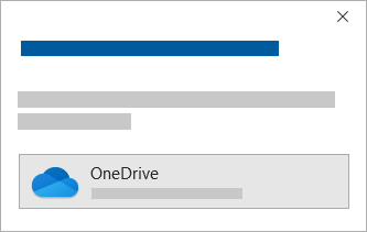 Зображення, на якому показано запит "Просто передати до OneDrive"