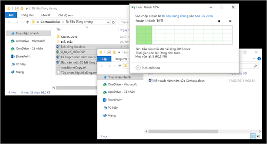 sao chép tệp giữa hai cửa sổ File Explorer