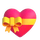 Emoji trái tim Teams với ribbon