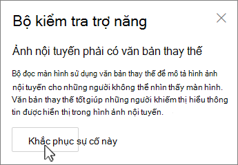 Ngăn Trợ năng trong Outlook