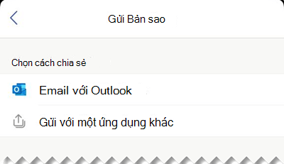 Bạn có thể gửi tệp dưới dạng thư email từ Outlook hoặc bạn có thể chọn một ứng dụng khác để gửi tệp từ đó.