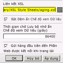 nối kết tệp XSL được dán vào