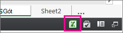 Biểu tượng Excel trong Excel cho web
