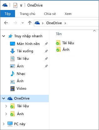 OneDrive trong File Explorer