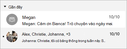 Ảnh chụp màn hình thư có bản xem trước thư cũng hiển thị tem thời gian.