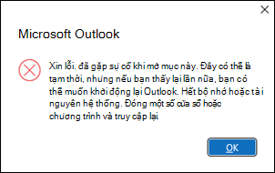 Lỗi Outlook mở sáu mươi email