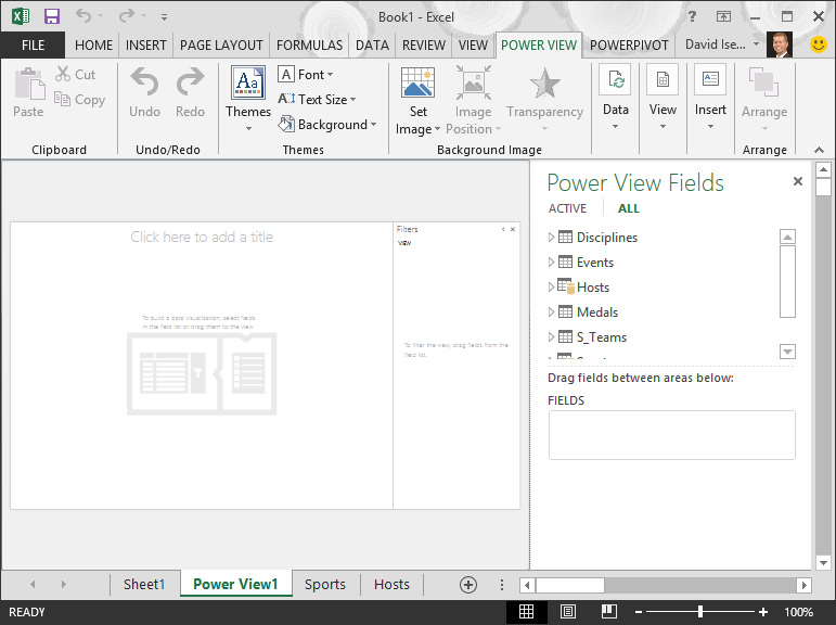 báo cáo Power View trống trong Excel