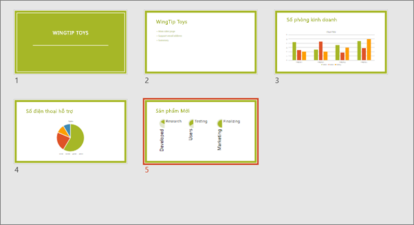 Hiển thị Dạng xem Sắp xếp Trang chiếu trong PowerPoint