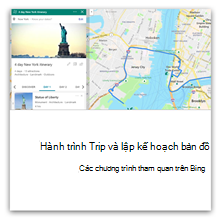 Lập kế hoạch hành trình và bản đồ với Bing