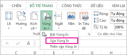 in ấn trong excel