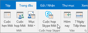 Lên lịch Cuộc họp trong Skype for Business