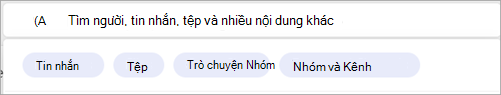 Ảnh chụp màn hình hiển thị bộ lọc tìm kiếm liên quan đến một người cụ thể.