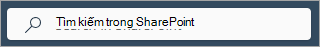 Ảnh chụp màn hình hiển thị hộp Tìm kiếm SharePoint trên mọi trang.