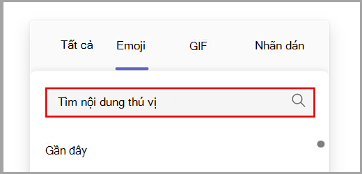 Tìm kiếm tất cả các tùy chọn biểu tượng cảm xúc.