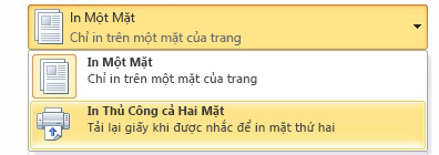 in hai mặt trong word 2013