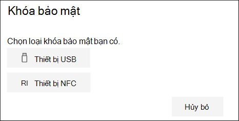 Chọn loại khóa bảo mật USB hay NFC