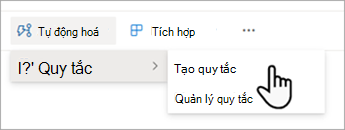 Tạo quy tắc để tự động hóa danh sách trong SharePoint.