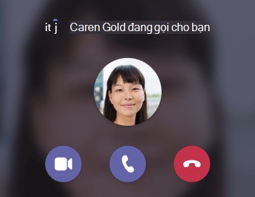 Thông báo cuộc gọi đến Teams