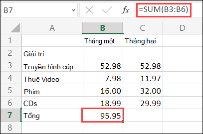 Excel mang lại công thức Tự đo lường và tính toán Web