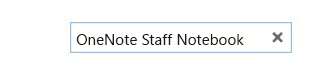 Chọn OneNote Staff Notebook.