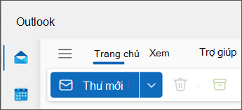 Tùy Outlook mới cho Windows ảnh mới với 'thư mới' được tô sáng bằng màu lam.
