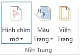 Add a watermark button in Word 2013.