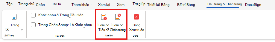 Loại bỏ Đầu trang hoặc Chân trang trên Web