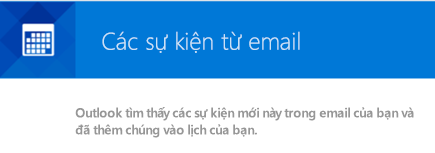 Outlook có thể tạo sự kiện từ thông điệp email của bạn