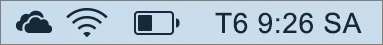 Biểu tượng OneDrive trong khay hệ thống máy Mac