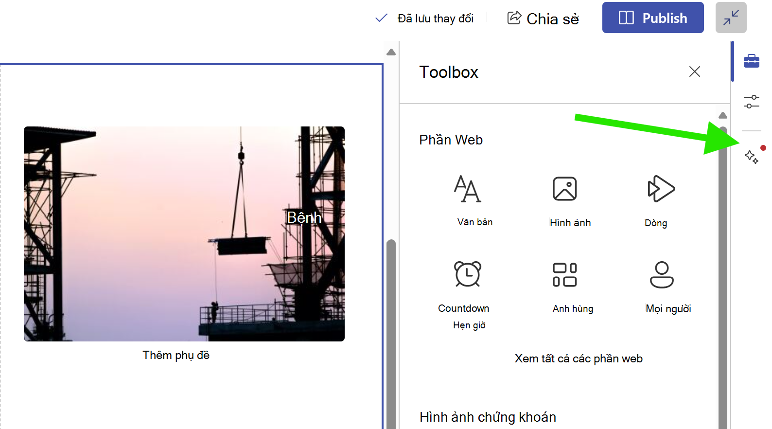 ảnh chấm màu đỏ trên pivot ý tưởng thiết kế, cho biết ý tưởng thiết kế sẵn có cho mục hiện tại của bạn