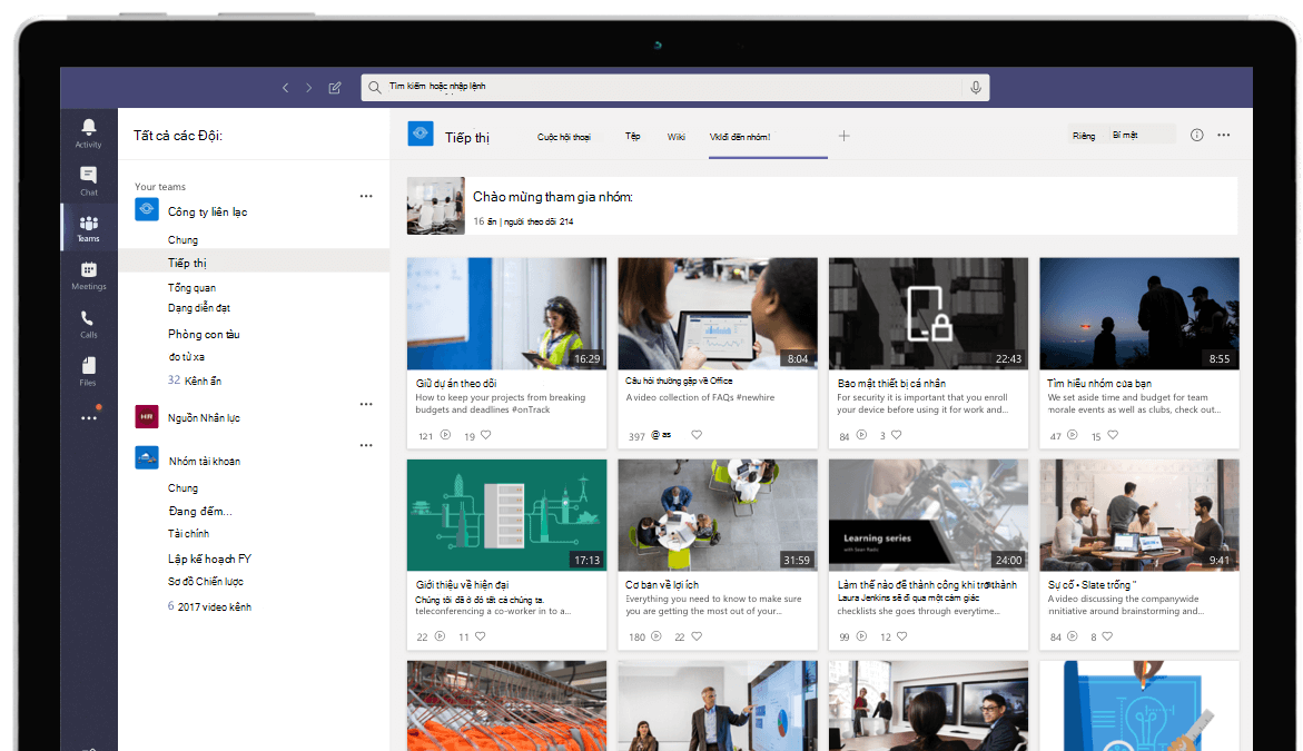 Phát trực tuyến video trong Microsoft Teams