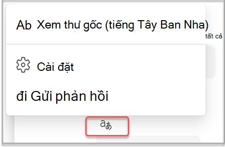 Gửi phản hồi cho Teams về kết quả dịch thuật.