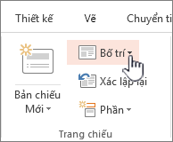 Nút Bố trí