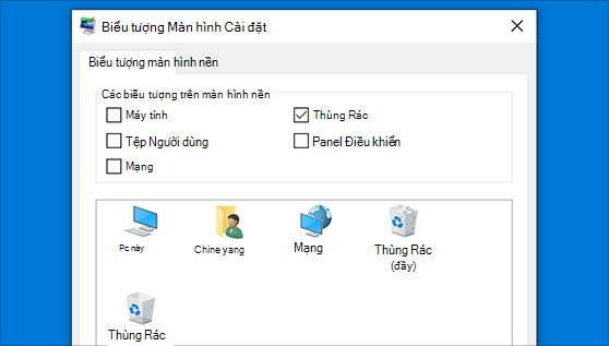 Hiển thị các biểu tượng trên màn hình nền Windows - Hỗ trợ của Microsoft