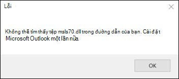 Lỗi khởi động cổ điển trong Outlook
