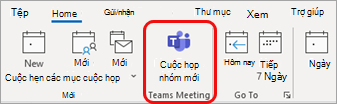 Cuộc họp Teams mới trong Outlook