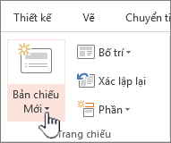 Nút Trang chiếu mới